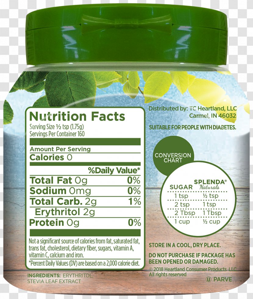 Sugar Substitute Stevia Splenda Product Table - Herbalife Shake Recipes Transparent PNG