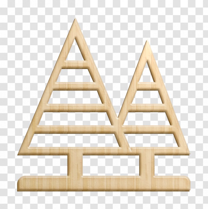 Camping Icon Evergreen Forest - Trees - Wooden Block Furniture Transparent PNG