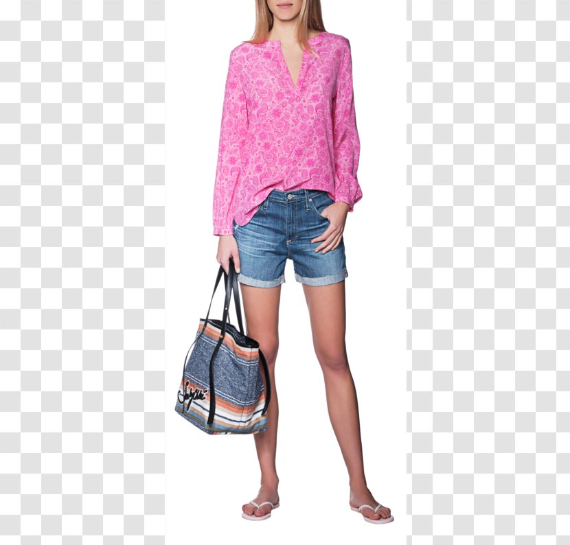 Jeans Shoulder Pink M Sleeve Handbag Transparent PNG