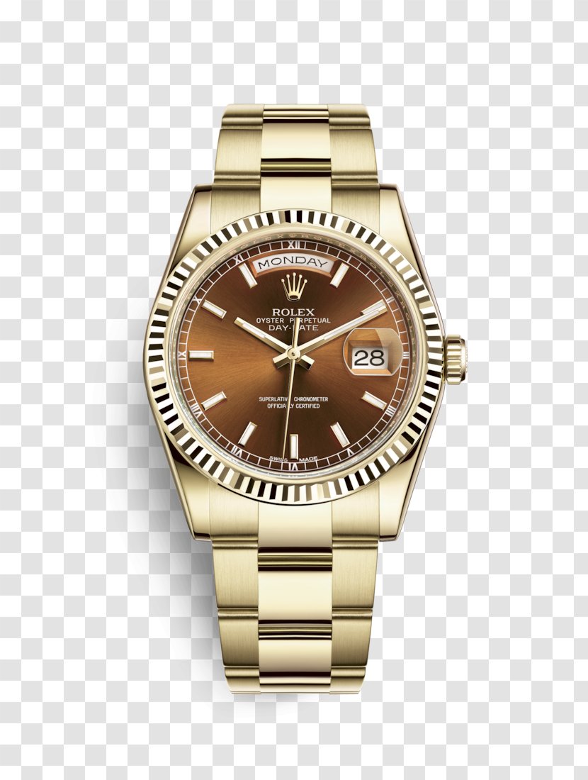 Rolex Datejust Submariner Day-Date Watch - Colored Gold Transparent PNG