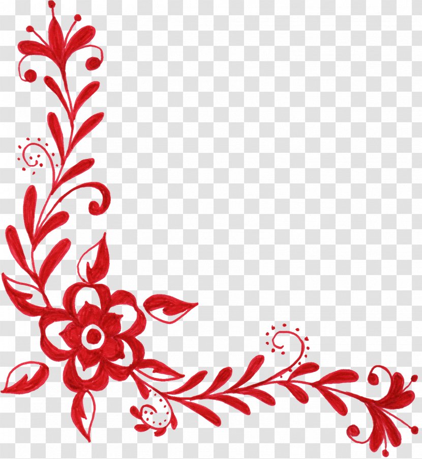 Flower Red Ornament Clip Art Transparent PNG