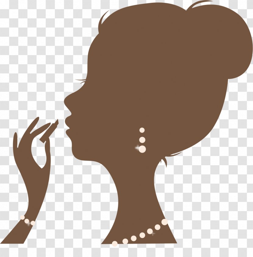 Silhouette Female Woman Cosmetics - Human Behavior - Lipstick Transparent PNG