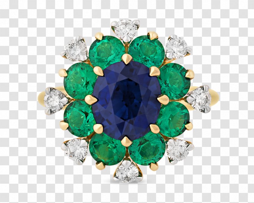 Emerald Sapphire Ring Gemstone Diamond - Body Jewelry Transparent PNG