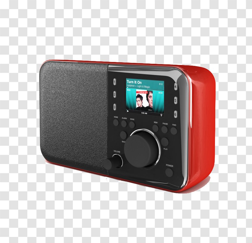 Autodesk 3ds Max 3D Modeling Computer Graphics Loudspeaker - Electronic Device - Red Retro Radio Transparent PNG