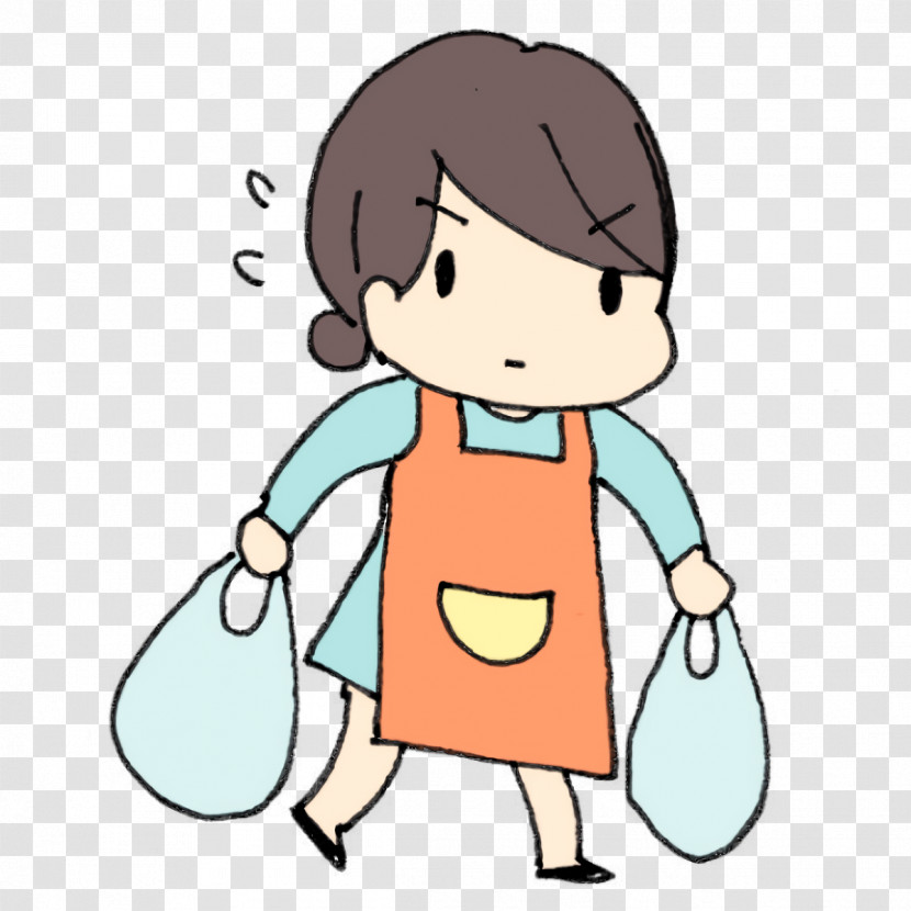 Cartoon Clothing Character Human Line Transparent PNG