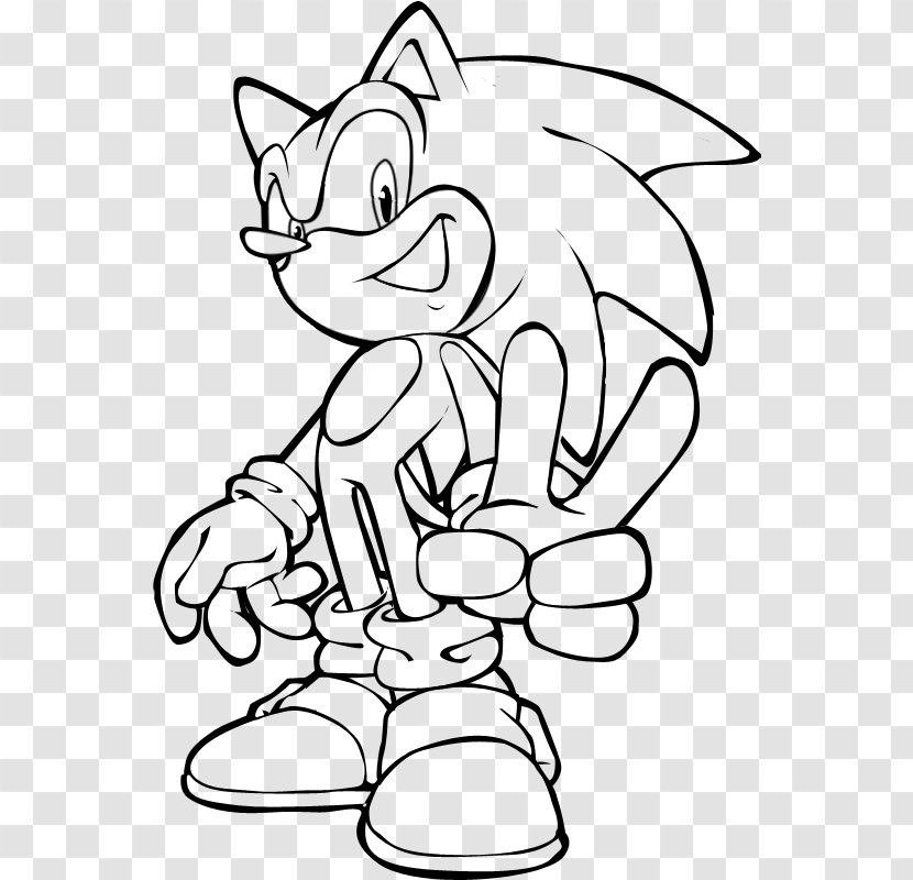 Shadow The Hedgehog Sonic Knuckles Echidna Mario & At Olympic Games - Frame - Line Drawing Style Transparent PNG