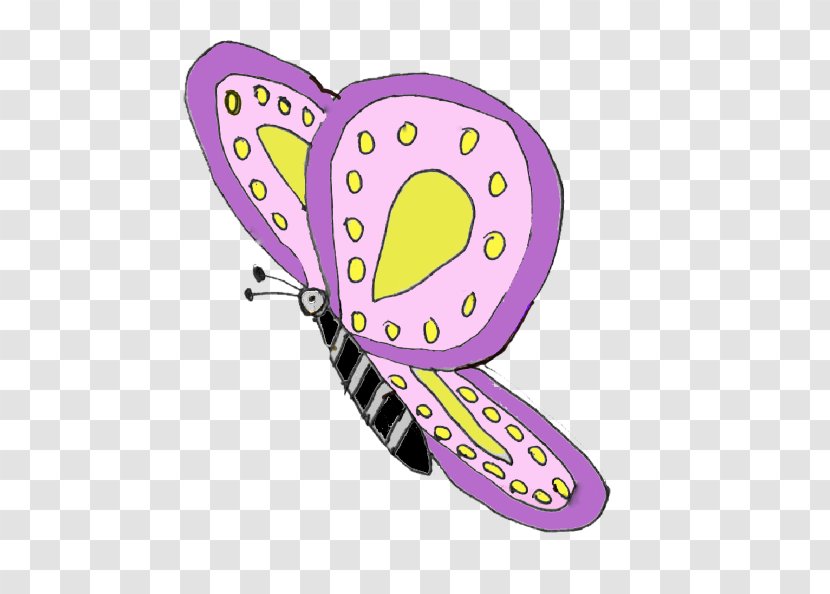 Butterfly Purple Yellow Drawing Clip Art - Pollinator Transparent PNG