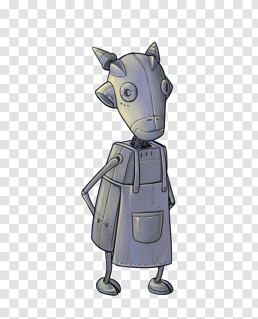 Robot Illustration - Fictional Character - Hand-painted Transparent PNG