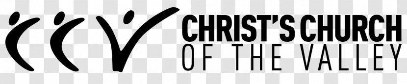 Logo Christ's Church Of The Valley Line Font - Black And White - Design Transparent PNG