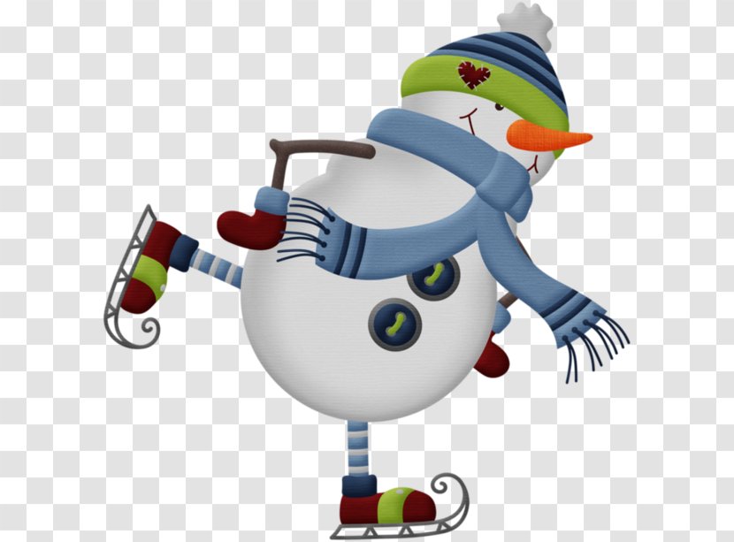 Snowman Ice Skating Christmas Olaf Clip Art - Hockey - Cartoon Transparent PNG