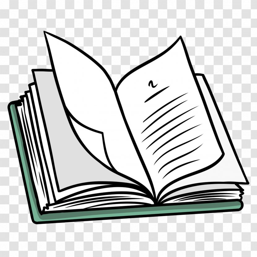 Clip Art Line Free Content Image - Book - Drawing Textbooks Transparent PNG