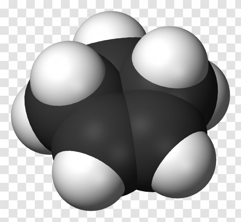 Cyclopentene Space-filling Model Chemical Compound Chemistry Cycloalkene - Black - Pubchem Transparent PNG