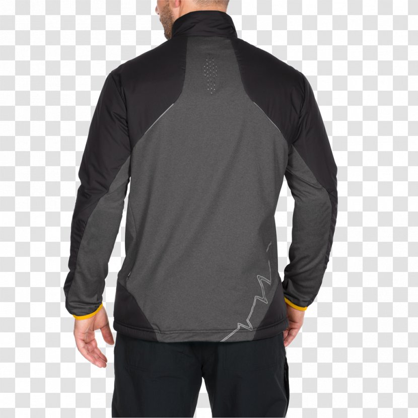 Hoodie T-shirt Sleeve Jacket Black - Longsleeved Tshirt Transparent PNG