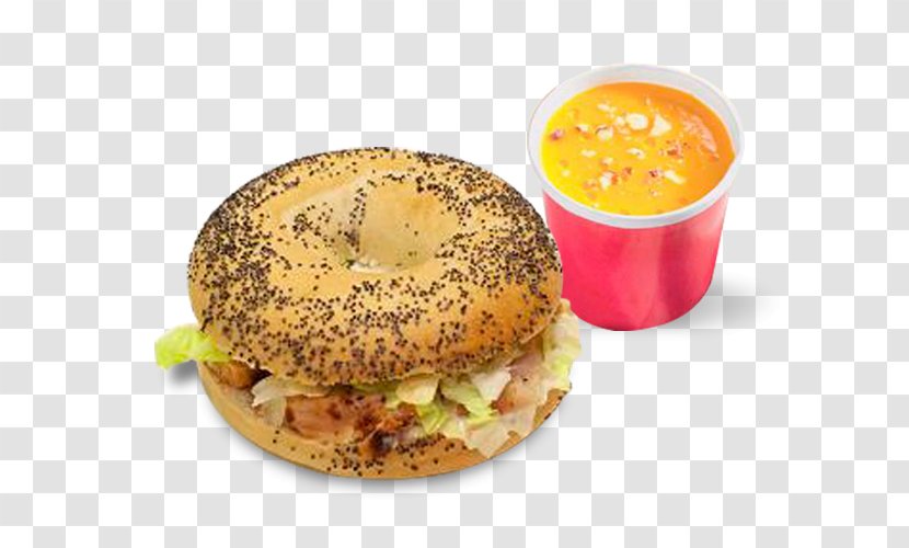 Cheeseburger Breakfast Sandwich Ben And Bagel's Fast Food - Salad - Bagel Transparent PNG