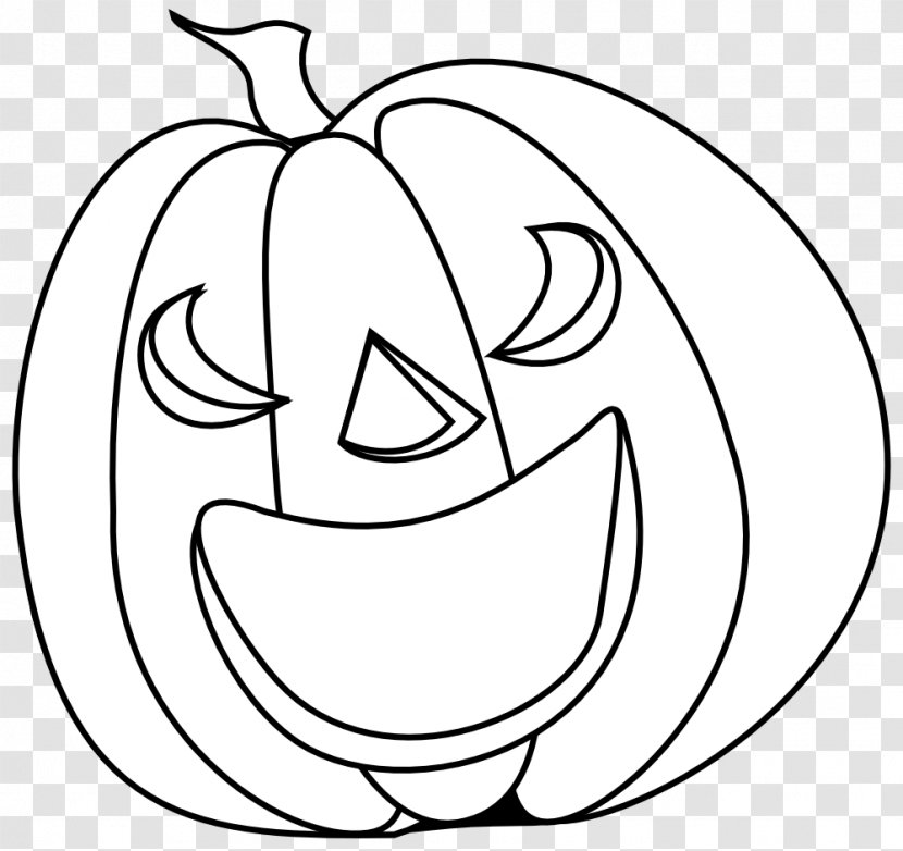 Candy Pumpkin Halloween Black And White Clip Art - Cartoon - Line Drawing Transparent PNG