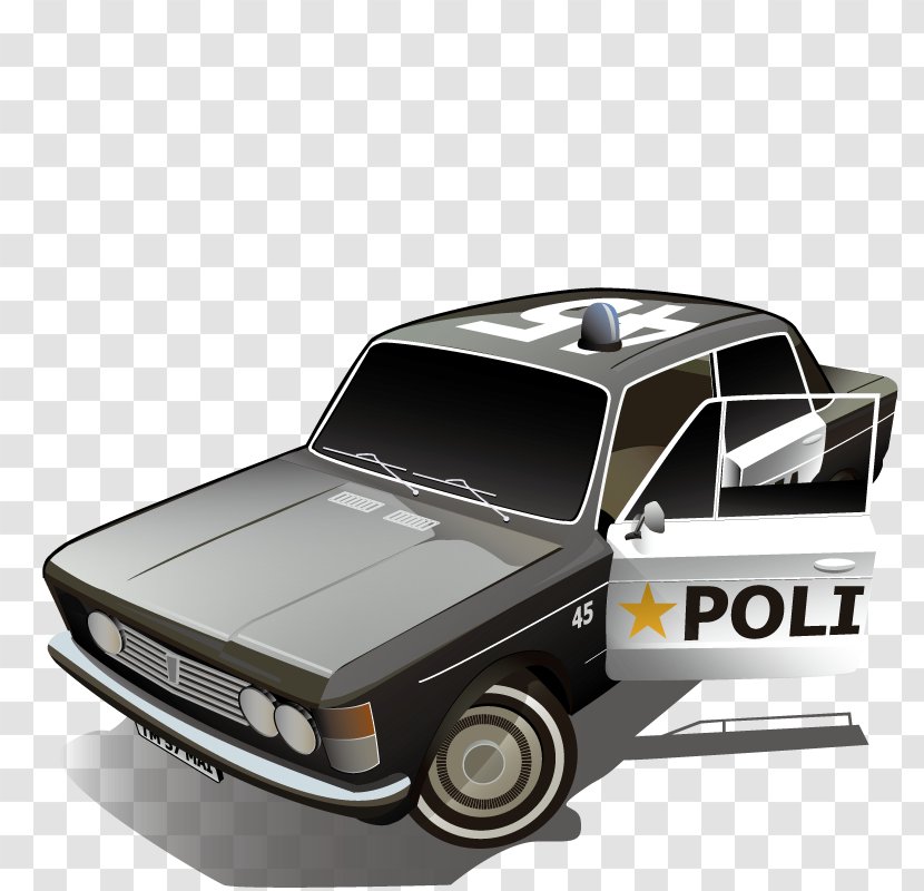 Car Fiat 500 Clip Art - Police Transparent PNG