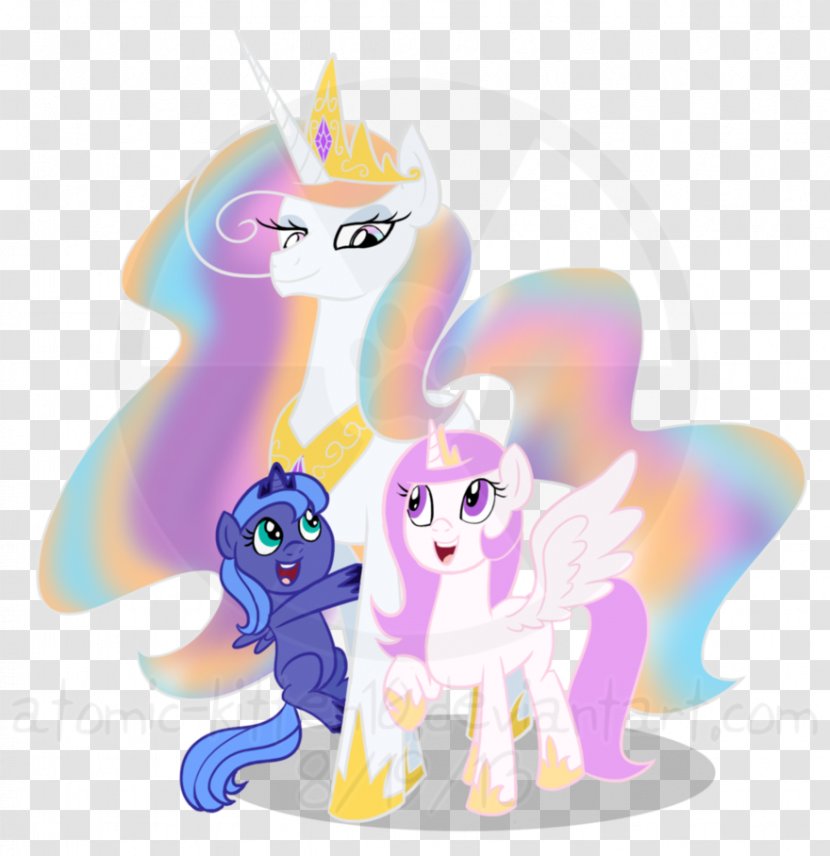 Princess Celestia Aurora Rainbow Dash Art - Happy Family Transparent PNG
