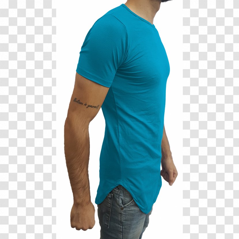 T-shirt Blouse Turquoise Collar - Viscose Transparent PNG