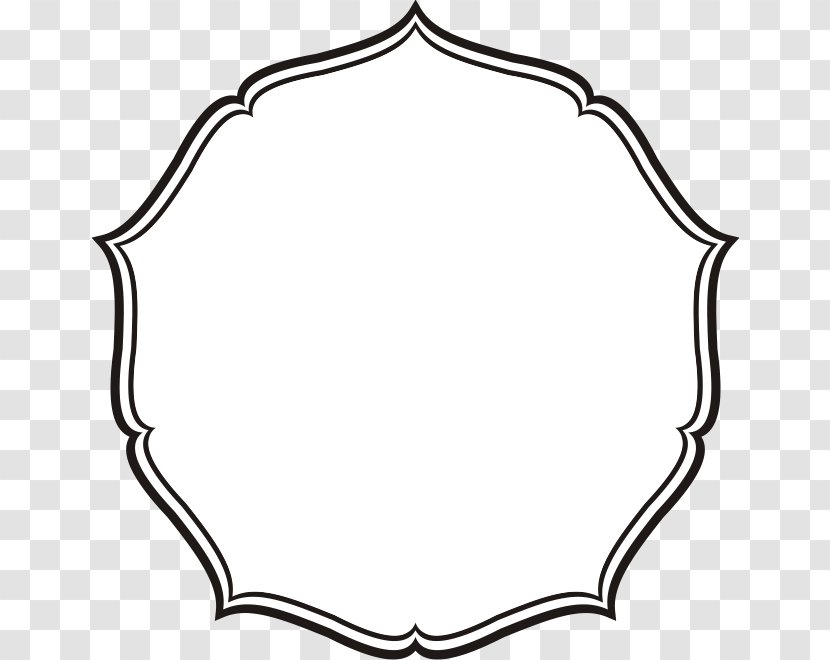 Nonagon Inscribed Figure Concave Polygon Regular - Black And White - Shape Transparent PNG