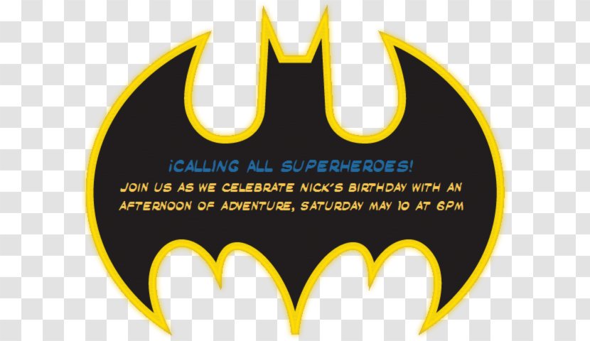 Batman Batgirl Convite Party Superhero - Invitation Transparent PNG