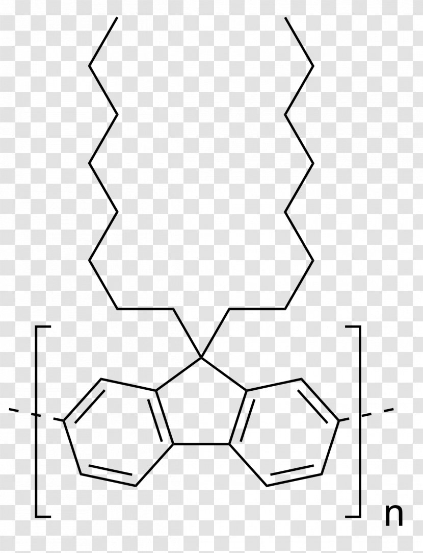 Polydioctylfluorene Conductive Polymer Polyfluorene Organic Compound - Black And White - Science Transparent PNG