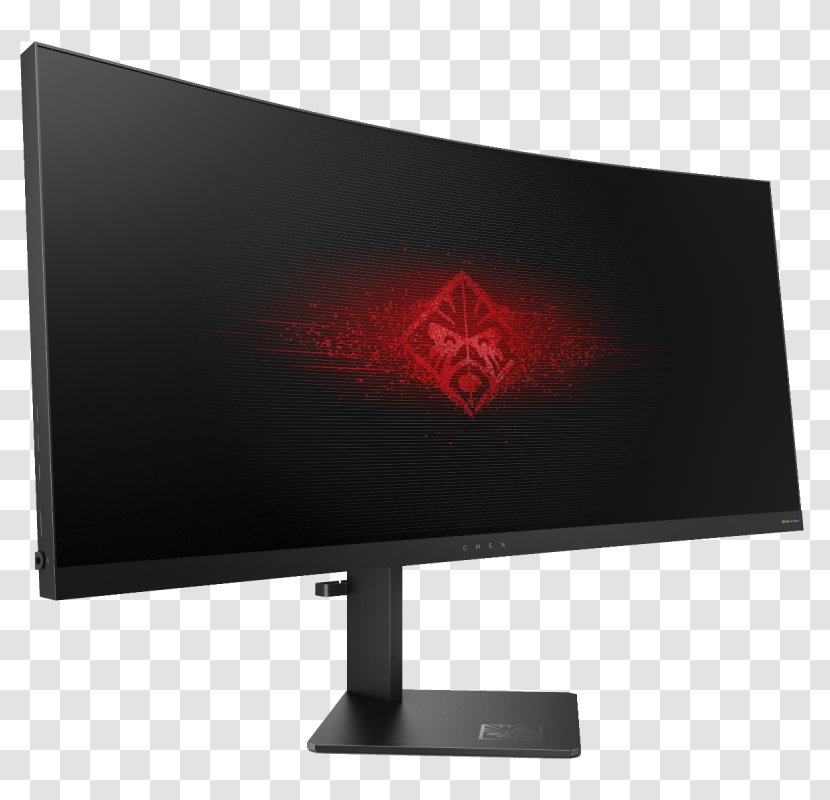 Hewlett-Packard HP OMEN X 35IN CURVED DISPLAYY X3W57AA Computer Monitors 21:9 Aspect Ratio Nvidia G-Sync - Hp Omen 35in Curved Displayy X3w57aa - Hewlett-packard Transparent PNG