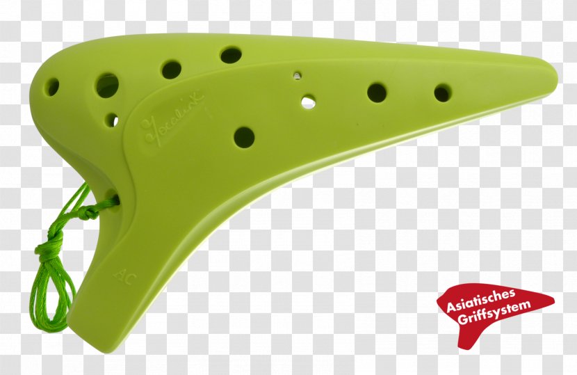 Ocarina Plastic Verde Chiaro Green - C2013 A1 Transparent PNG