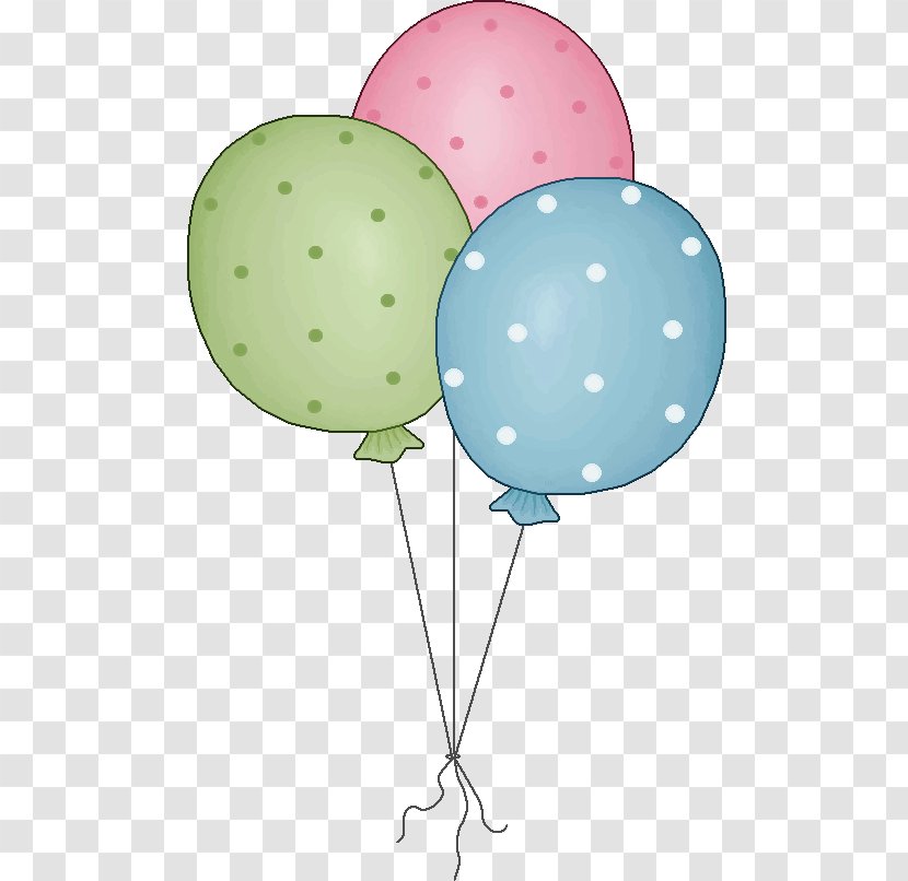 Hot Air Balloon Birthday Polka Dot Clip Art - Scrapbooking Transparent PNG