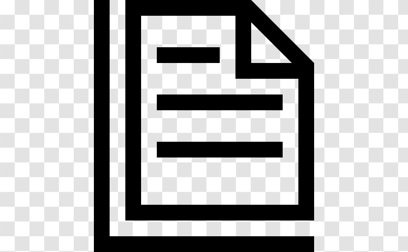Paper Post-it Note Symbol - Black And White Transparent PNG
