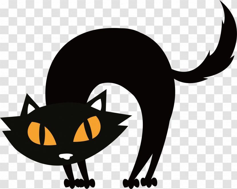 Black Cat Halloween - Fried Transparent PNG