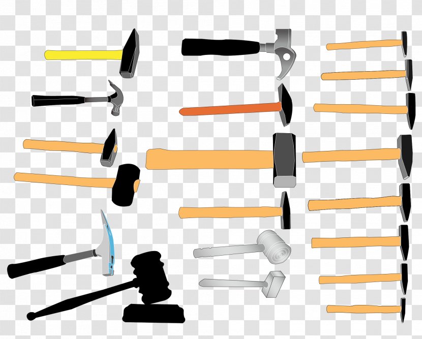 Hand Tool Hammer Clip Art - Raster Graphics - Vector Material Transparent PNG