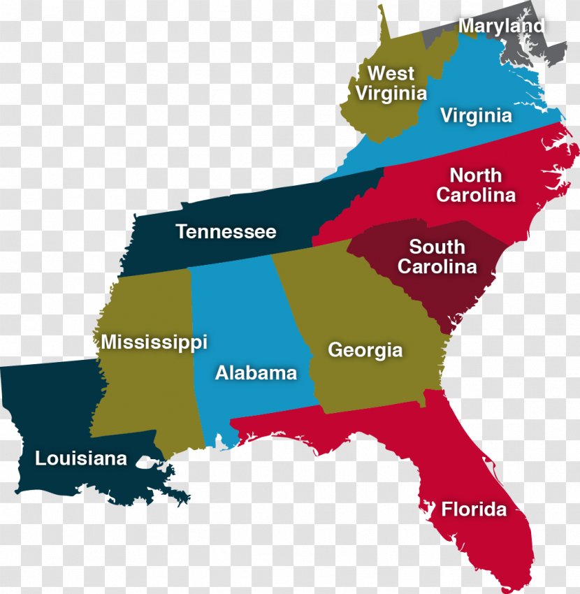 Maryland West Virginia Florida North Carolina - South - Self Growth Colonies Transparent PNG
