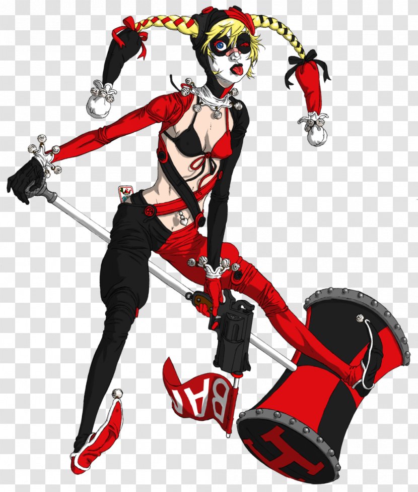 Harlequin Joker Harley Quinn Clown Costume - Evil - Funny Transparent PNG