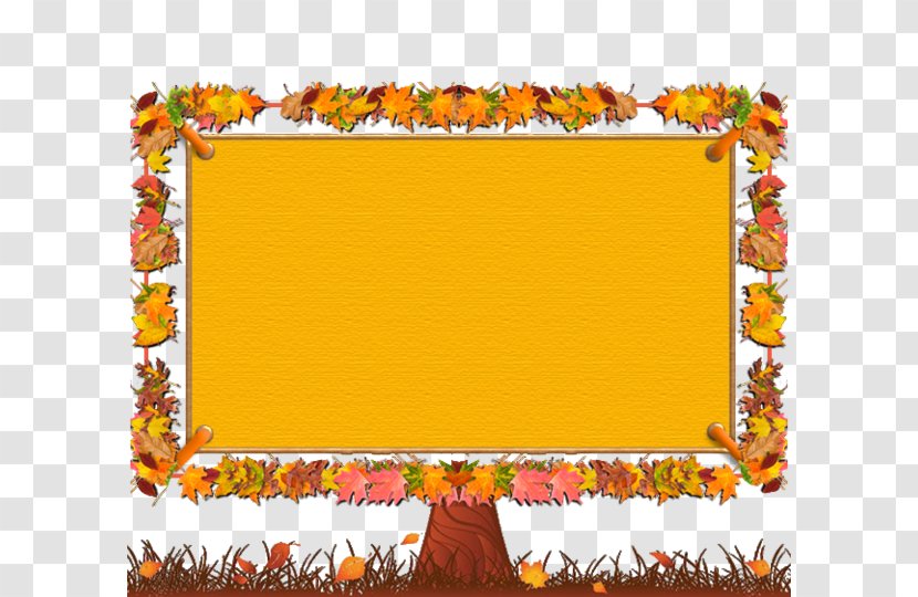 Picture Frames Placard Poster Clip Art - Flower - Fall Tag Transparent PNG