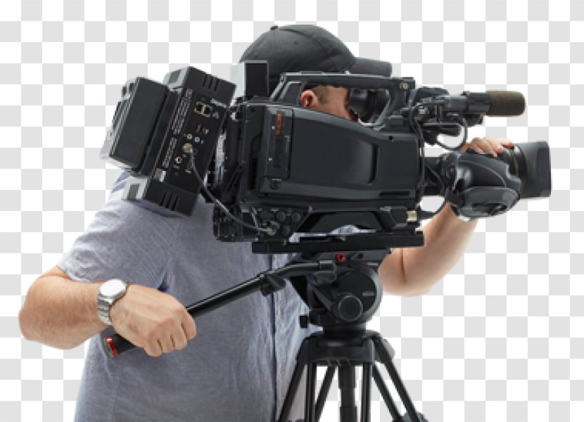 Camera Operator Teleprompter Broadcasting Video Cameras - With Tripod Transparent PNG