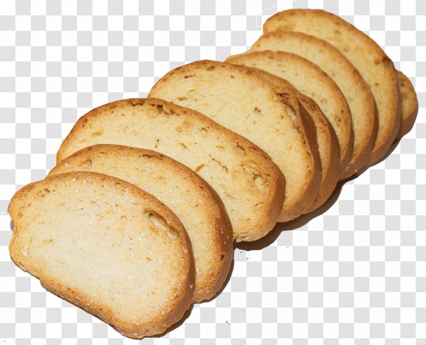 Zwieback Rye Bread Toast Pandesal Sliced - Finger Food - Rusk Transparent PNG