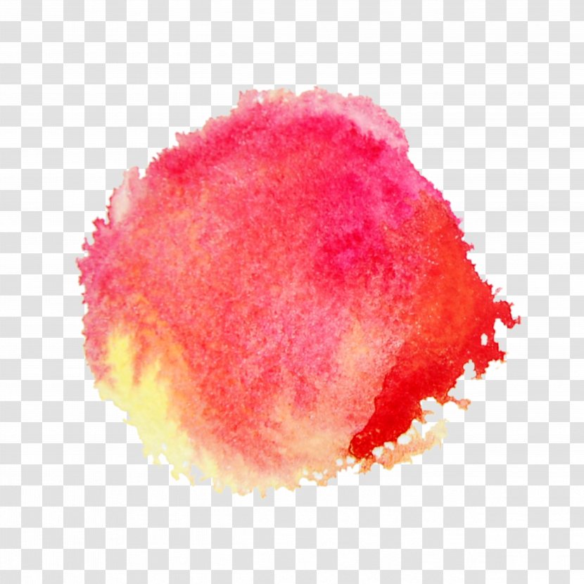 Watercolor Painting Red - Art - Round Drops Transparent PNG