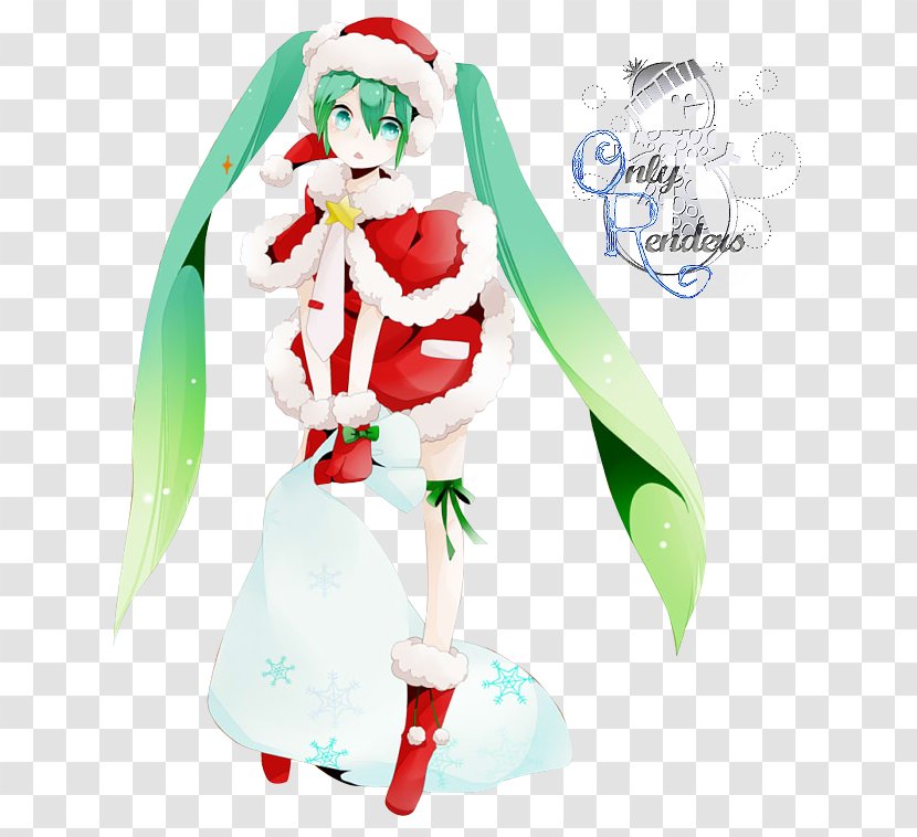 Christmas Hatsune Miku Santa Claus Rendering MikuMikuDance - Tree Transparent PNG