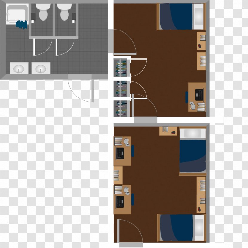 Boreman Hall Floor Plan Men's Suite - South Residence - Mattress Transparent PNG
