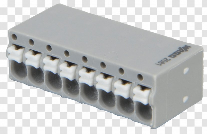Electrical Connector Terminal WAGO Kontakttechnik Printed Circuit Board Electronics - Square Millimeter - Pin Transparent PNG