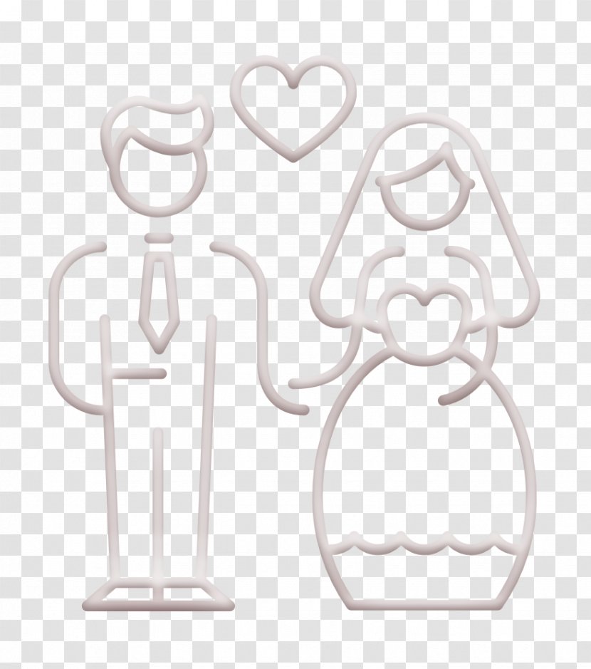 Bride And Groom Cartoon - Love Icon - Drawing Gesture Transparent PNG