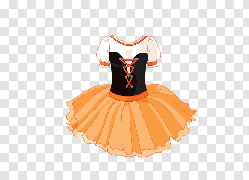 Skirt Clothing Tutu Orange Dress - Dance - Trajes Transparent PNG