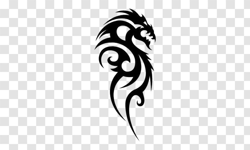 Jagua Tattoo White Dragon Stencil - Mehndi - Logo Transparent PNG
