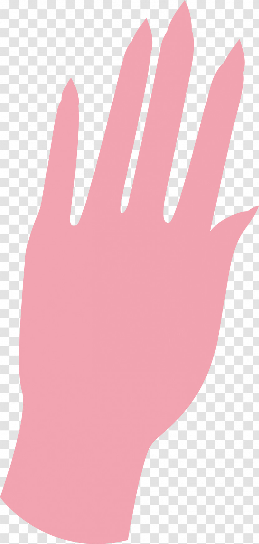 Hand Model Safety Glove Pink M Line Meter Transparent PNG