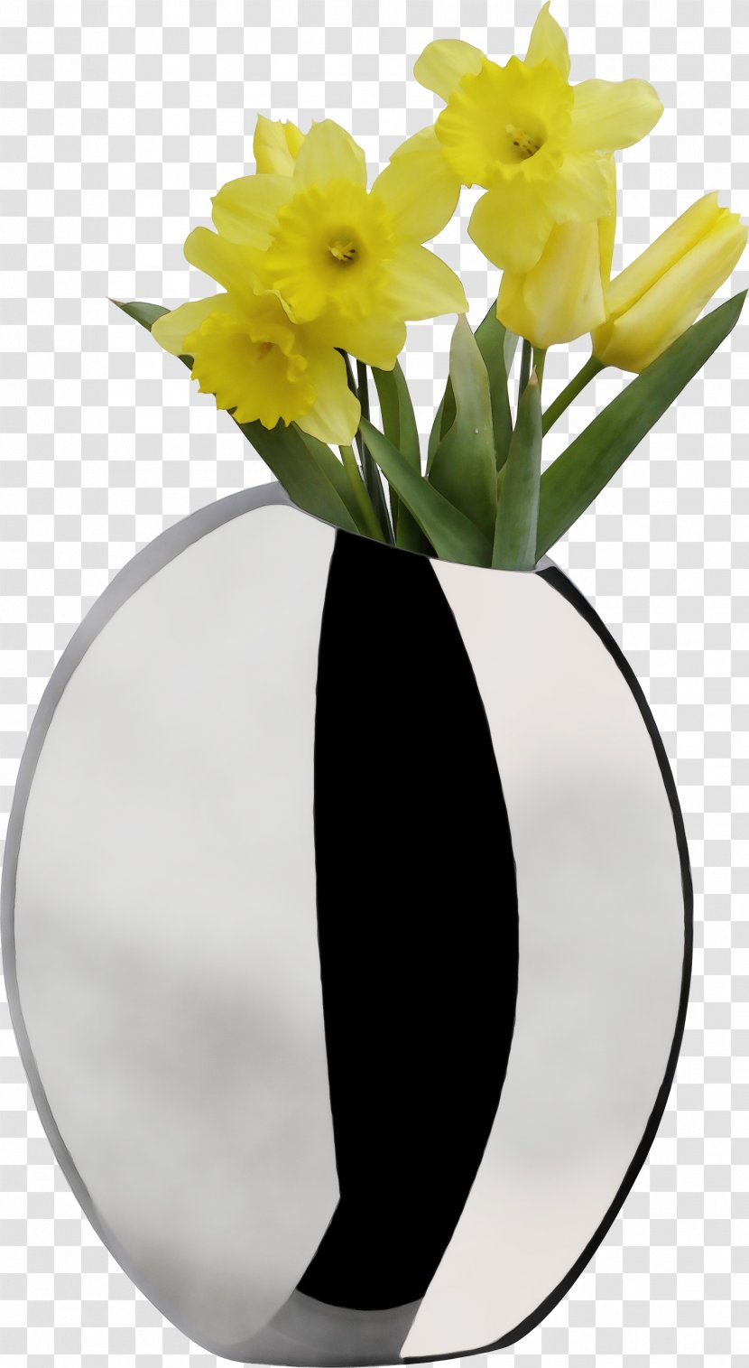 Vase Yellow Flower Flowerpot Narcissus - Cut Flowers - Artifact Flowering Plant Transparent PNG