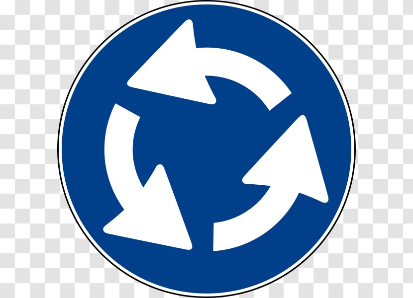Roundabout Traffic Sign Priority Signs Mandatory - Overtaking - Italy Transparent PNG