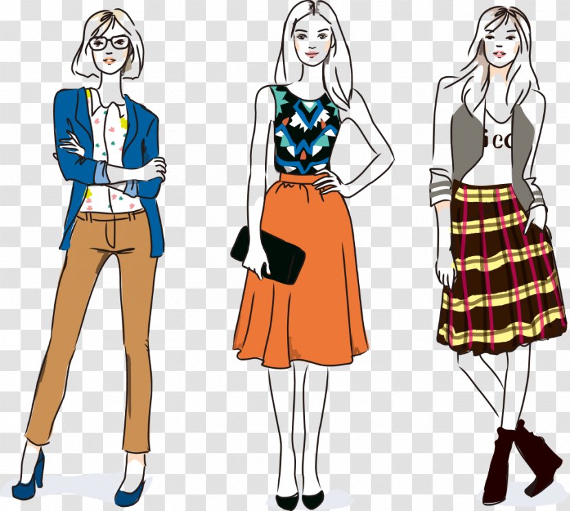 Fashion Design - Frame - Vector Girls Transparent PNG