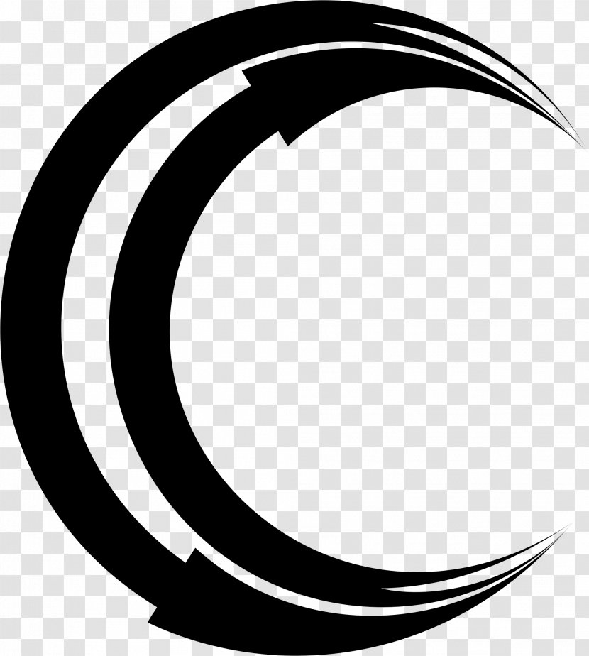 Crescent Clip Art - Text - Arrows Transparent PNG