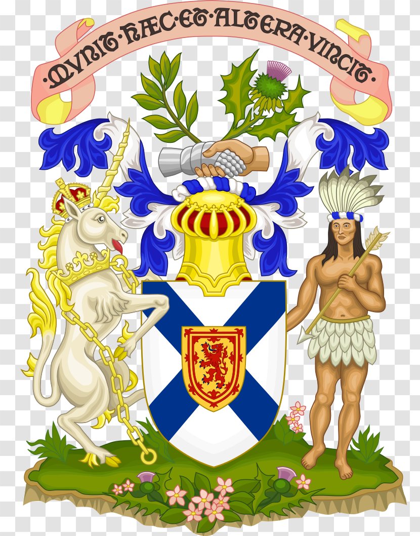 Colony Of Nova Scotia Coat Arms Flag Royal The United Kingdom - Canada - Scotland Transparent PNG