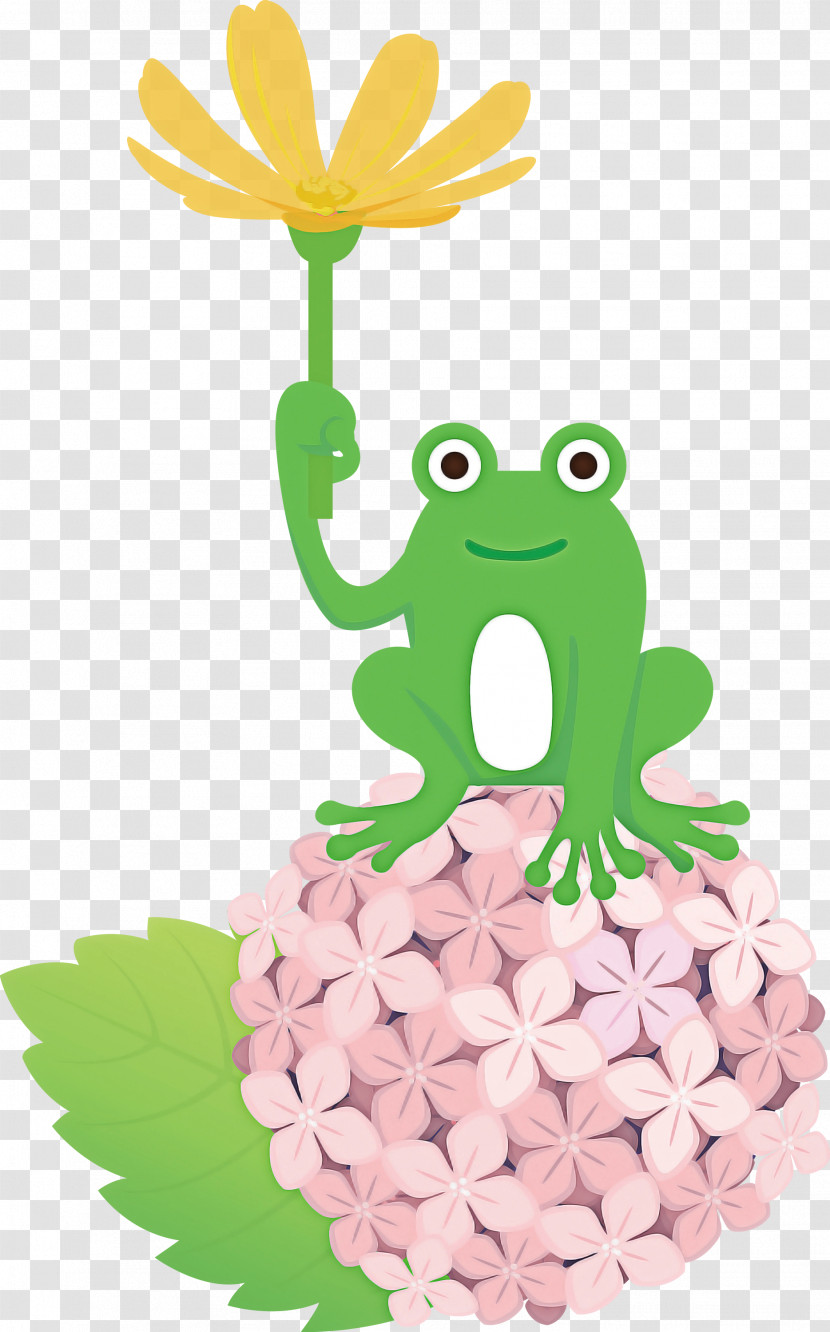 Frogs Tree Frog Cartoon Green Flower Transparent PNG